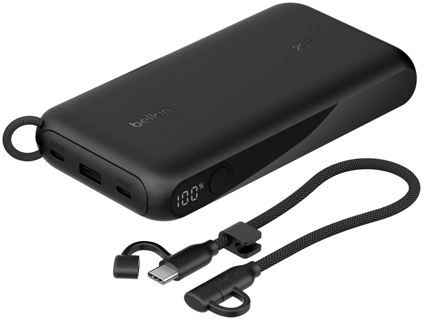 BELKIN 20K PD 20W POWER BANK WITH DISPLAY-BLACK