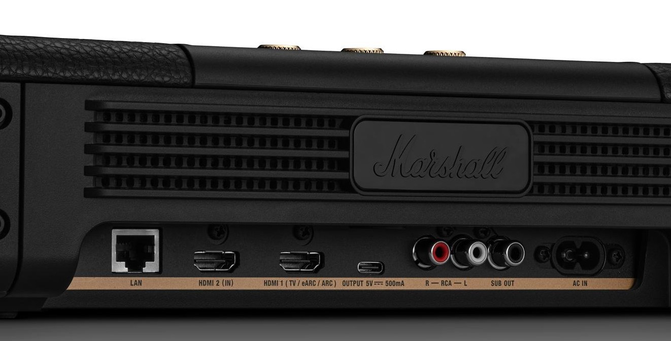 Marshall Heston120 TV Soundbar With Dolby Atoms - Black