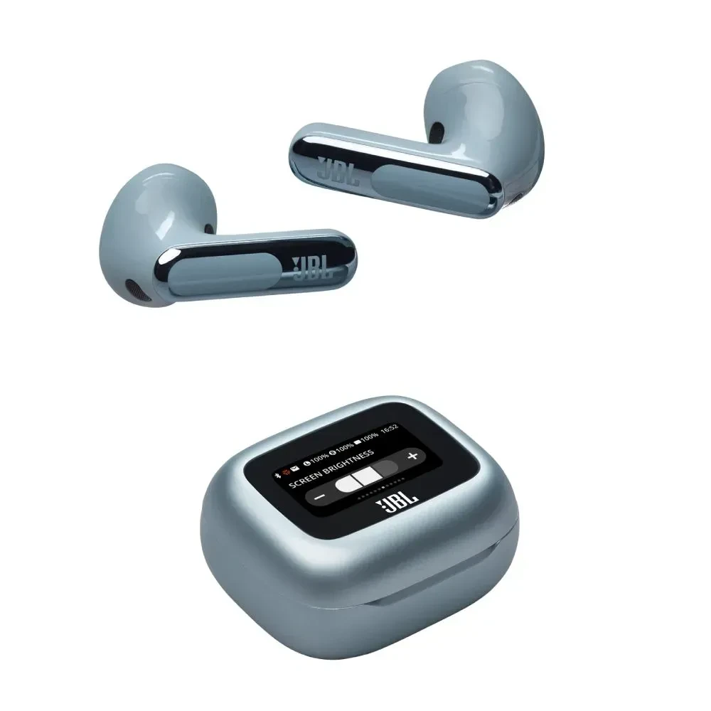 JBL Live Flex 3 True Wireless Noise Cancelling Earbuds With Display - Blue