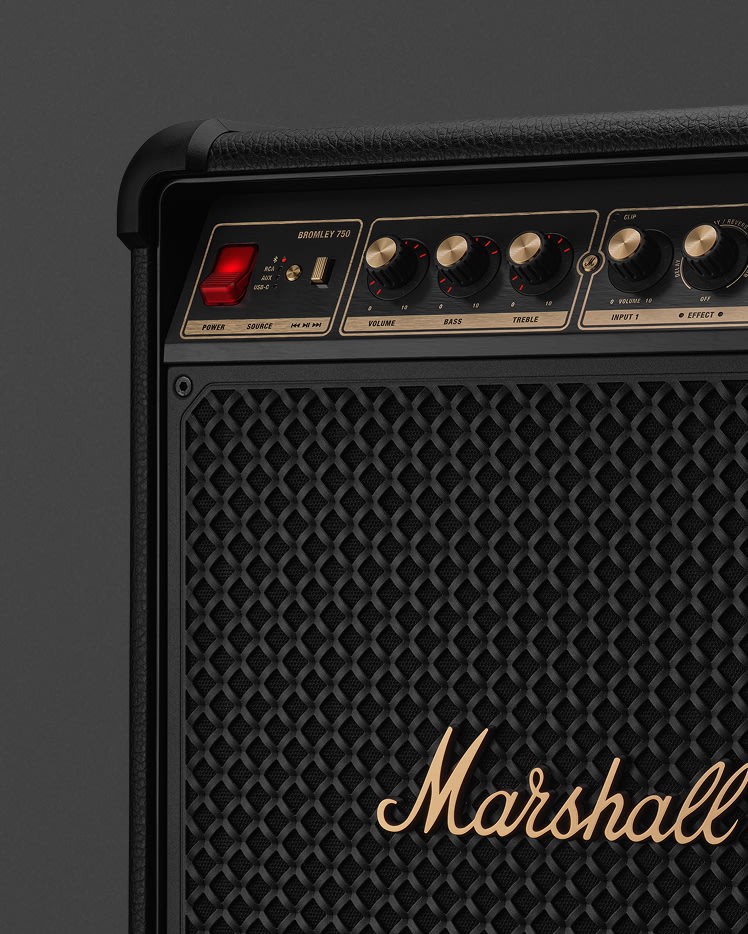 Marshall Bromley 750 Party Speaker - Black & Brass