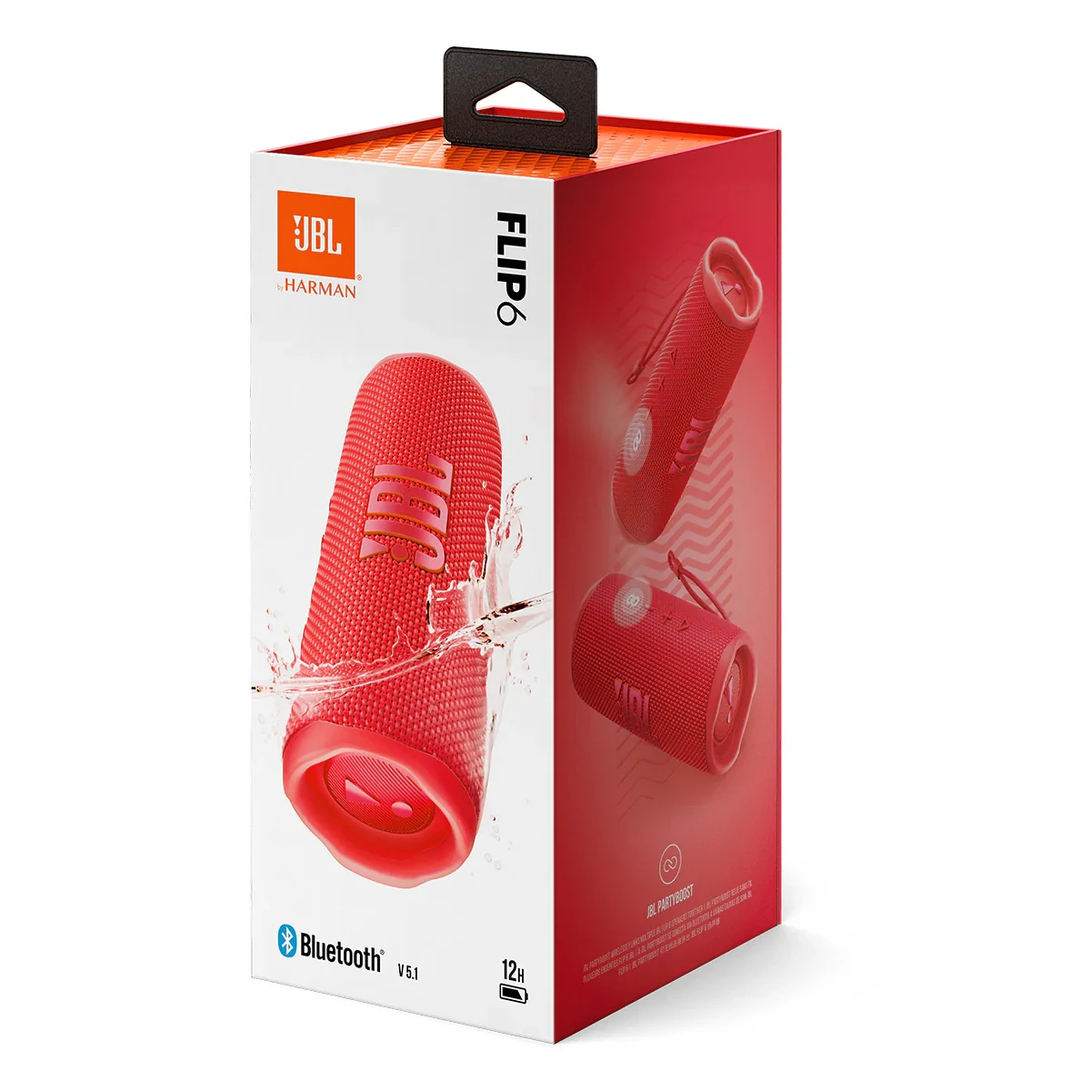 JBL FLIP 6 WATERPROOF PORTABLE BLUETOOTH SPEAKER-RED