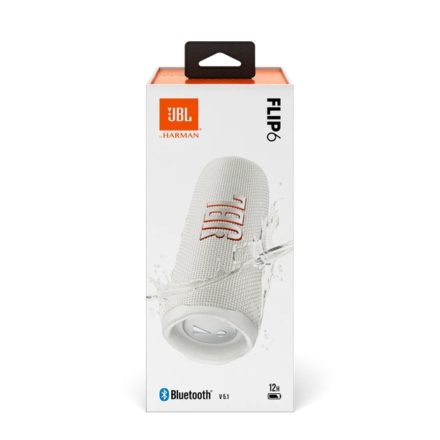 JBL FLIP 6 WATERPROOF PORTABLE BLUETOOTH SPEAKER-WHITE