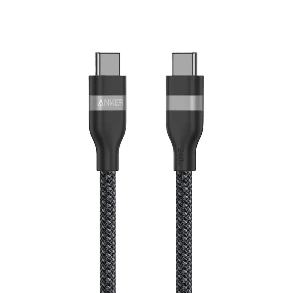 Anker 240w upcycled-braided usb-c to usb-c cable black 0.9