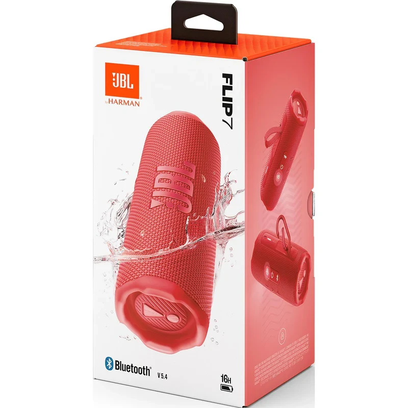JBL Flip7 Waterproof Portable Bluetooth Speaker - Red