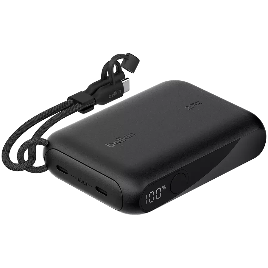 BELKIN 10K PD 20W POWER BANK WITH DISPLAY-BLACK