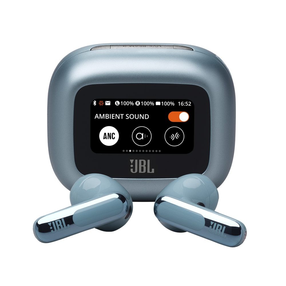 JBL Live Flex 3 True Wireless Noise Cancelling Earbuds With Display - Blue