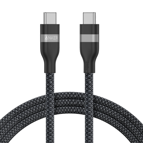 Anker 240w upcycled-braided usb-c to usb-c cable black 0.9